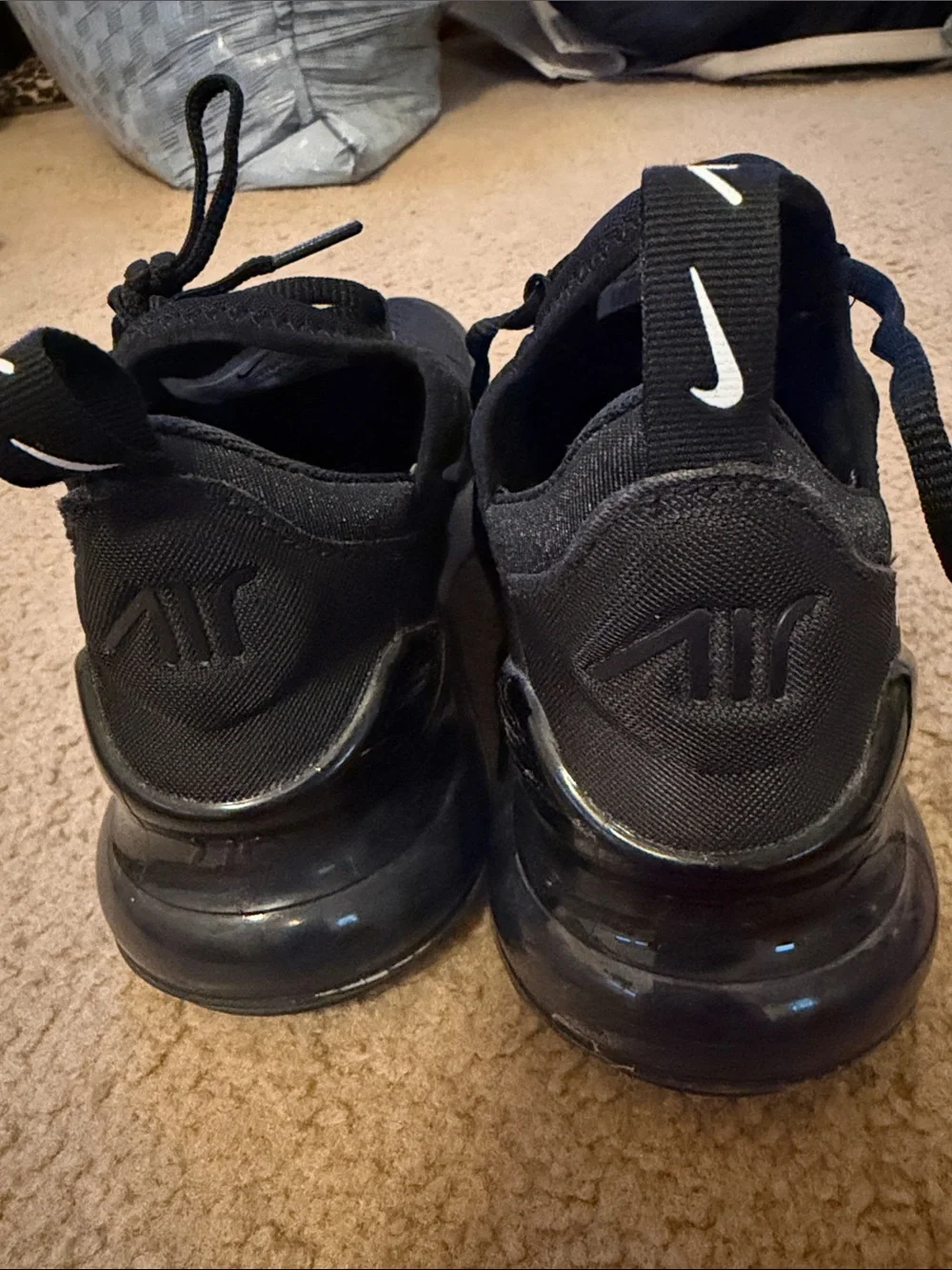 Nike Air Max 270 Black with White Accents - Picture 3 of 6